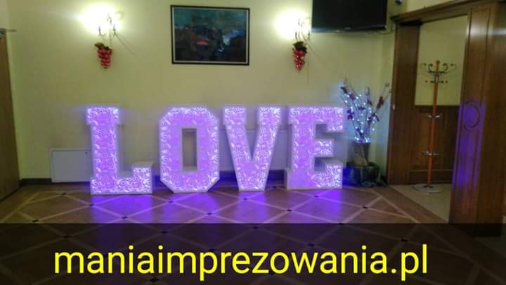 Wynajem napisu LOVE na wesele